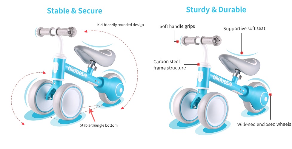 sturdy and durable toddler balance bike